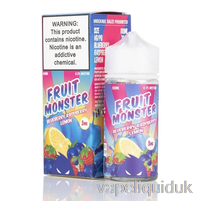 Blueberry Raspberry Lemon - Fruit Monster - 100mL 0mg Vape Liquid